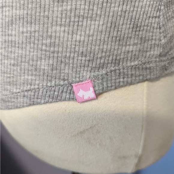 ❤️ 3/$25 Joshua Perets grey love heart tank top cropped length summer lounge - Picture 4 of 6